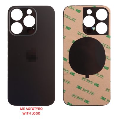 FOR IPHONE 15 PRO BATTERY COVER + 3M STICKER TITANIUM BLACK 3P OR