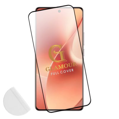 IDOL 1991 TEMPERED GLASS REALME 15 5G 6.8" 9H 0.30mm GLAMOUR FULL COVER 3D EDGE GLUE SEMI CURVED FINGER UNLOCK BLACK