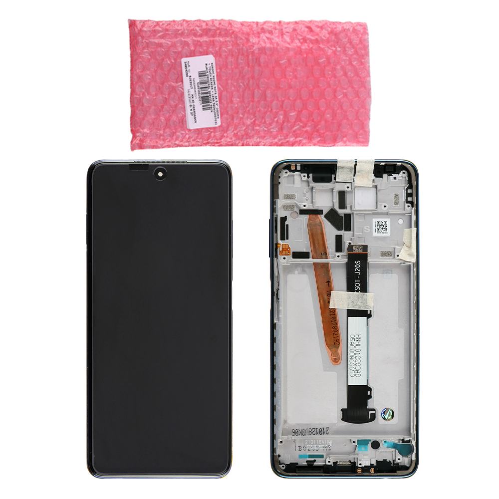 XIAOMI POCO X3 PRO/X3/X3 NFC ΟΘΟΝΗ + TOUCH SCREEN + LENS + FRAME 560003J20S00 BLUE ORIGINAL SERVICE PACK