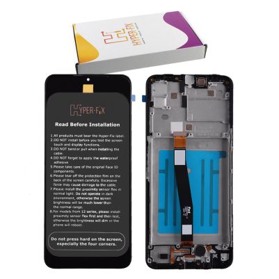 SAMSUNG A22 5G A226 ΟΘΟΝΗ+TOUCH SCREEN + LENS + FRAME HF-GH81-20694A BLACK HYPER-FIX SERVICE PACK