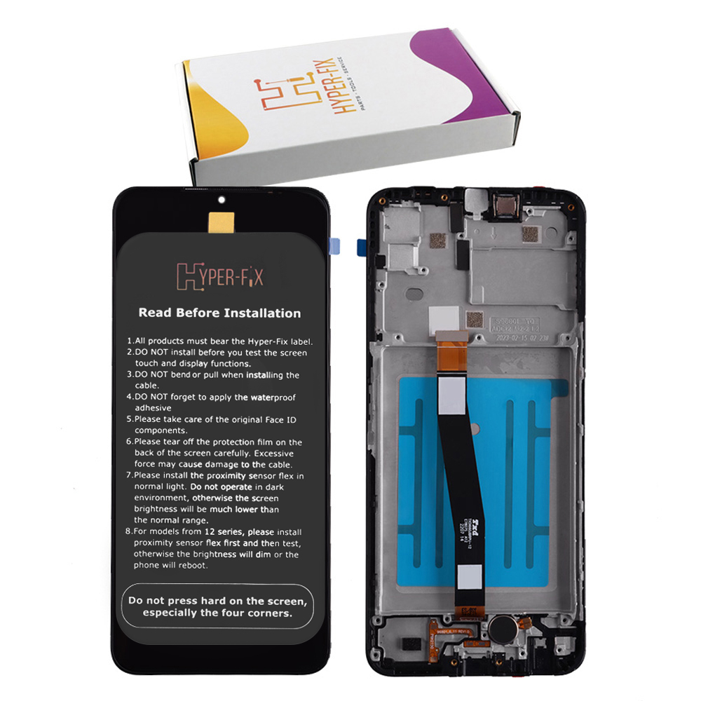 SAMSUNG A22 5G A226 ΟΘΟΝΗ+TOUCH SCREEN + LENS + FRAME HF-GH81-20694A BLACK HYPER-FIX SERVICE PACK
