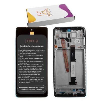 XIAOMI POCO X3 PRO/X3/X3 NFC ΟΘΟΝΗ + TOUCH SCREEN + LENS + FRAME HF-560002J20S00 BLACK HYPER-FIX SERVICE PACK