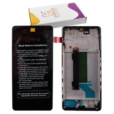 XIAOMI REDMI NOTE 12 PRO PLUS 5G ΟΘΟΝΗ + TOUCH SCREEN + LENS + FRAME HF-560001M16U00 BLACK TFT HYPER-FIX SERVICE PACK