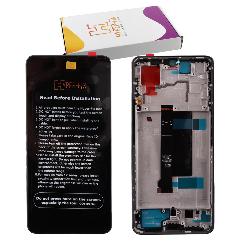 XIAOMI REDMI NOTE 13 PRO 5G/POCO X6 5G ΟΘΟΝΗ + TOUCH SCREEN + LENS + FRAME HF-5600010N1600 BLUE HYPER-FIX SERVICE PACK