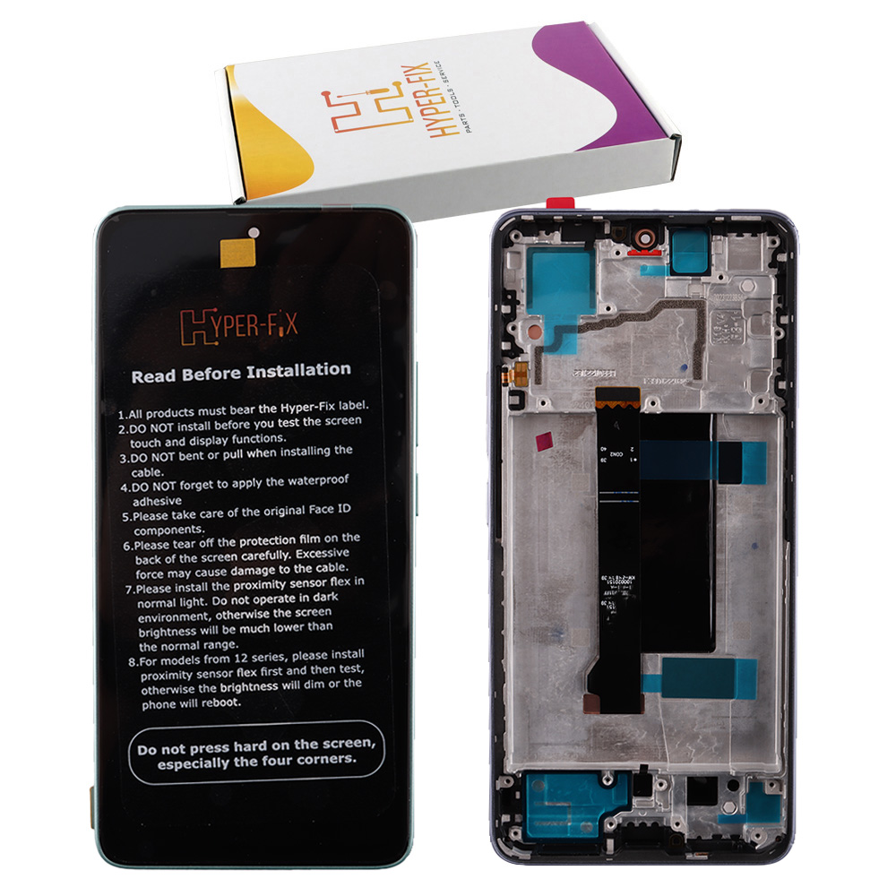 XIAOMI REDMI NOTE 13 PRO 5G/POCO X6 5G ΟΘΟΝΗ + TOUCH SCREEN + LENS + FRAME HF-5600030N1600 PURPLE HYPER-FIX SERVICE PACK