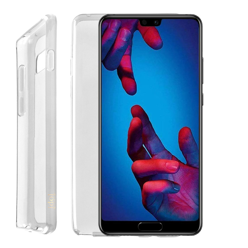 IDOL COMBO HUAWEI P20 5.8" TEMPERED 0.25 WHITE + ΘΗΚΗ AIR SLIM TPU ΔΙΑΦΑΝΗ