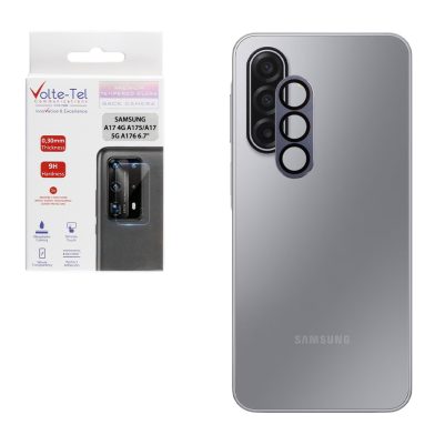 VOLTE-TEL CAMERA GLASS COVER SAMSUNG A17 4G A175/A17 5G Α176 6.7" 9H 0.30MM 3D AR ALUMINIUM-ELECTROPLATING FRAME BLUE