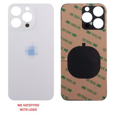 FOR IPHONE 15 PRO MAX BATTERY COVER + 3M STICKER TITANIUM WHITE 3P OR