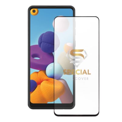 IDOL 1991 TEMPERED GLASS SAMSUNG A21s A217/A21 A215 2020 6.5" 9H 0.25mm SPECIAL FULL COVER FULL GLUE SEMI CURVED BLACK