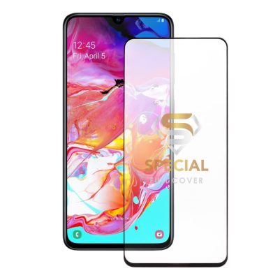 IDOL 1991 TEMPERED GLASS SAMSUNG A70 2019 A705 6.7" 9H 0.25mm SPECIAL FULL COVER FULL GLUE SEMI CURVED BLACK
