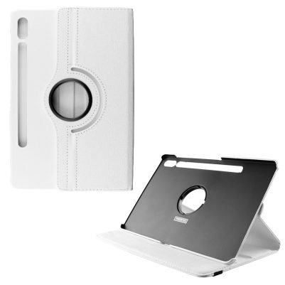 VOLTE-TEL ΘΗΚΗ SAMSUNG TAB S10 LITE X400/S10 FE X520/ TAB S9 FE X510 10.9"/TAB S9 X710 11.0" LEATHER BOOK ROTATING STAND WHITE