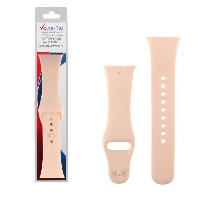 VOLTE-TEL VT142 ΛΟΥΡΑΚΙ ΡΟΛΟΓΙΟΥ ΣΙΛΙΚΟΝΗΣ XIAOMI REDMI WATCH 3 PINK