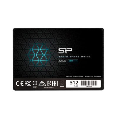SILICON POWER 2.5" A55 SSD SATA III TCL 3D NAND 512GB 6GB/SEC R/W R/W 500/450MB/s 7mm SLIM DESIGN BLUE