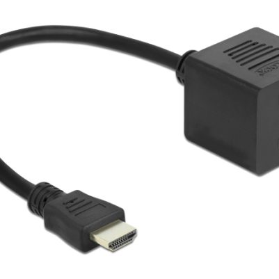DELOCK HDMI splitter 65226 με Ethernet, 2 σε 1, 1080p, μαύρο