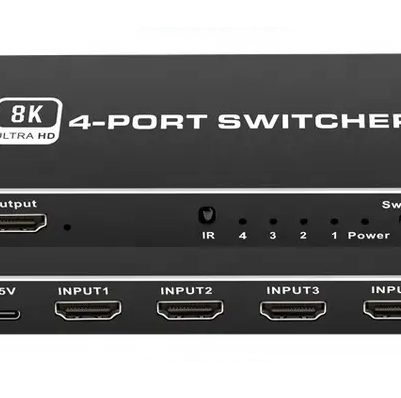 HDMI switch CAB-H149 με τηλεχειριστήριο, 4 σε 1, 8K/60Hz, μαύρο