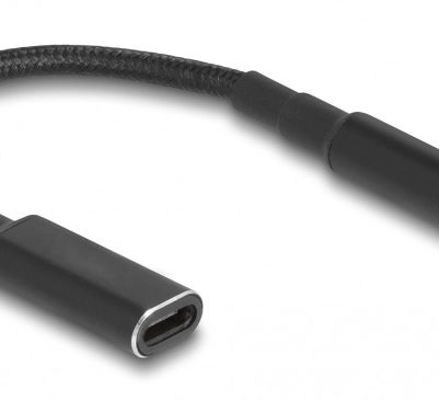 POWERTECH καλώδιο τροφοδοσίας CAB-UC069, USB-C σε 5.5x2.1mm, 15cm, μαύρο