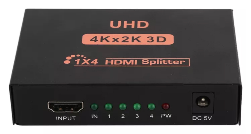 POWERTECH HDMI splitter PTH-048, 4 σε 1, 4K/60Hz, μαύρο - Image 2