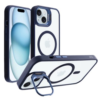IDOL 1991 ΘΗΚΗ IPHONE 15 6.1" MAGSTAND CLEAR TPU MAGSAFE CAMERA GUARD BLUE