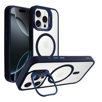 IDOL 1991 ΘΗΚΗ IPHONE 16 PRO 6.1" MAGSTAND CLEAR TPU MAGSAFE CAMERA GUARD BLUE