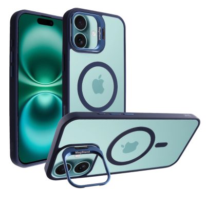 IDOL 1991 ΘΗΚΗ IPHONE 16 6.1" MAGSTAND CLEAR TPU MAGSAFE CAMERA GUARD BLUE