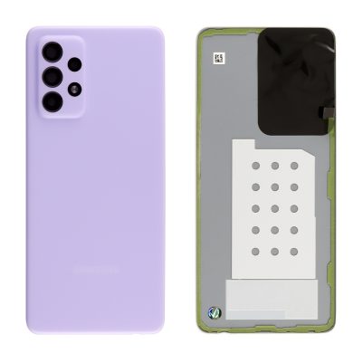 SAMSUNG A52 4G A525/A52 5G A526 BATTERY COVER + CAMERA LENS ΜΕ ΑΥΤΟΚΟΛΛΗΤΗ ΤΑΙΝΙΑ ΑΔΙΑΒΡΟΧΟΠΟΙΗΣΗΣ PURPLE 3P OR