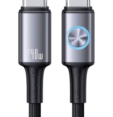 USAMS καλώδιο USB-C SJ751, 240W, 480Mbps, 1.2m, μαύρο