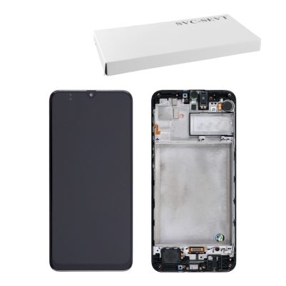 SAMSUNG M21 M215/ M30s M307 ΟΘΟΝΗ+TOUCH SCREEN + LENS + FRAME GH82-21266A BLACK ORIGINAL SERVICE PACK
