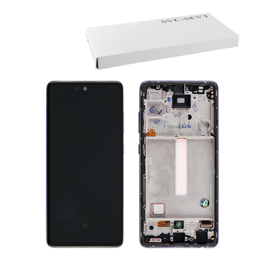 SAMSUNG A52 4G A525/A52 5G A526 ΟΘΟΝΗ+TOUCH SCREEN + LENS + FRAME GH82-25754C VIOLET ORIGINAL SERVICE PACK