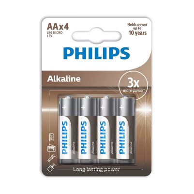PHILIPS ΜΠΑΤΑΡΙΕΣ ΑΛΚΑΛΙΚΕΣ AA LR06 1.5V ALKALINE 4/BLISTER