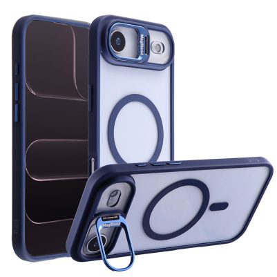 IDOL 1991 ΘΗΚΗ IPHONE 17 AIR 6.5" MAGSTAND CLEAR TPU MAGSAFE CAMERA GUARD BLUE
