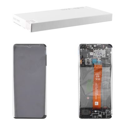 SAMSUNG A12 NACHO A127 ΟΘΟΝΗ+TOUCH SCREEN + LENS + FRAME GH82-26925A BLACK ORIGINAL SERVICE PACK