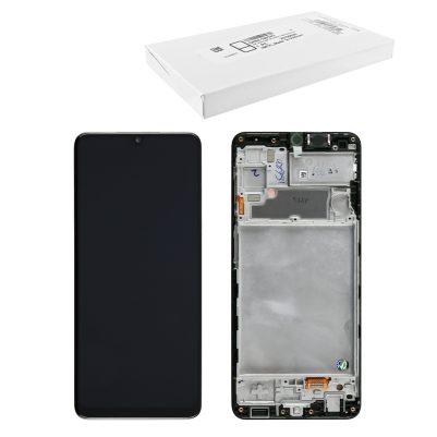 SAMSUNG A22 4G A225 ΟΘΟΝΗ+TOUCH SCREEN + LENS + FRAME GH82-26047A BLACK ORIGINAL SERVICE PACK