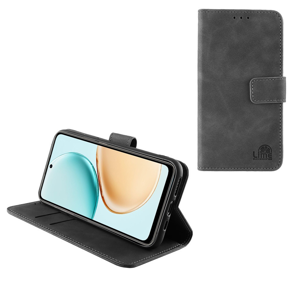 LIME ΘΗΚΗ HONOR X7D 6.77" ESSENTIAL MAGNET BOOK STAND CLIP GREY