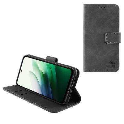 LIME ΘΗΚΗ XIAOMI REDMI 15 4G 6.9" ESSENTIAL MAGNET BOOK STAND CLIP DARK GREY