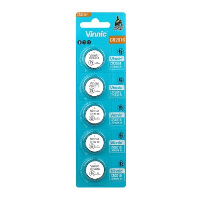 VINNIC ΜΠΑΤΑΡΙΕΣ ΝΟΜΙΣΜΑΤΟΣ ΛΙΘΙΟΥ CR2016 3V Li-ion 1 ΤΕΜ. 5/BLISTER
