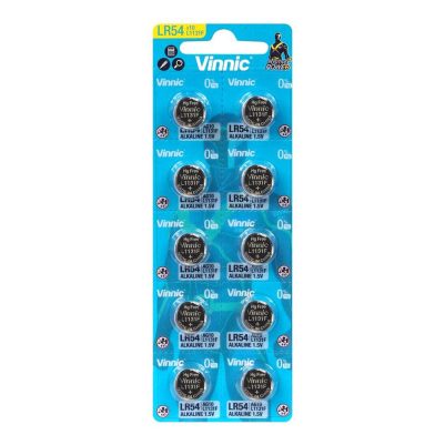 VINNIC ΜΠΑΤΑΡΙΕΣ ΡΟΛΟΓΙΟΥ LR54/189/LR1130/G10/SR54/390/AG10 1.5V ALKALINE 1 ΤΕΜ. 10/BLISTER