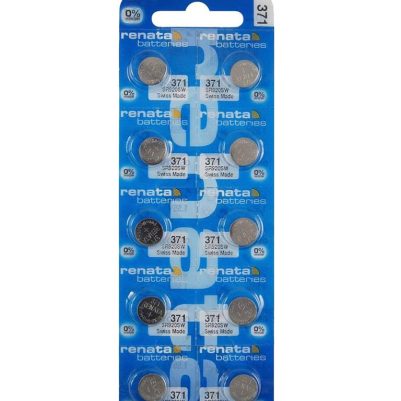 RENATA ΜΠΑΤΑΡΙΕΣ ΡΟΛΟΓΙΟΥ 371/LR69/LR920/SR69/AG6 1.55V 35mAh SILVER OXIDE 1 ΤΕΜ. 10/BLISTER