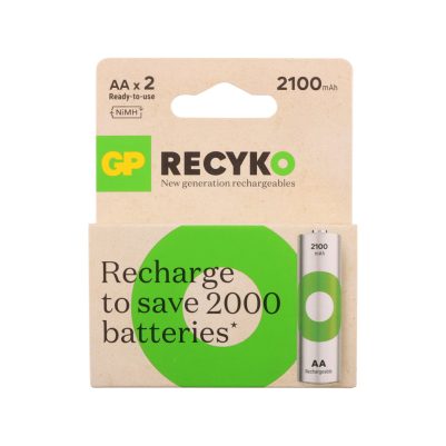 GP ΜΠΑΤΑΡΙΕΣ ΕΠΑΝΑΦΟΡΤΙΖΟΜΕΝΕΣ AA/HR06 1.2V 2100mAh Ni-MH RECYKO READY TO USE 2/BLISTER