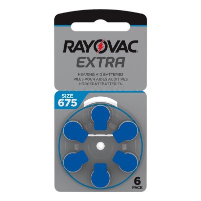 RAYOVAC ΜΠΑΤΑΡΙΕΣ ΑΚΟΥΣΤΙΚΩΝ ΒΑΡΗΚΟΪΑΣ 675 EXTRA ADVANCED PR675/PR44/ZA675 1.45V 650mAh 6/BLISTER