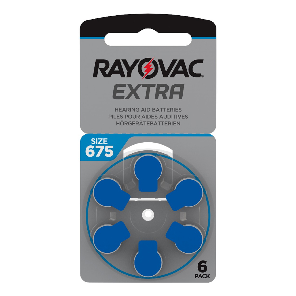 RAYOVAC ΜΠΑΤΑΡΙΕΣ ΑΚΟΥΣΤΙΚΩΝ ΒΑΡΗΚΟΪΑΣ 675 EXTRA ADVANCED PR675/PR44/ZA675 1.45V 650mAh 6/BLISTER