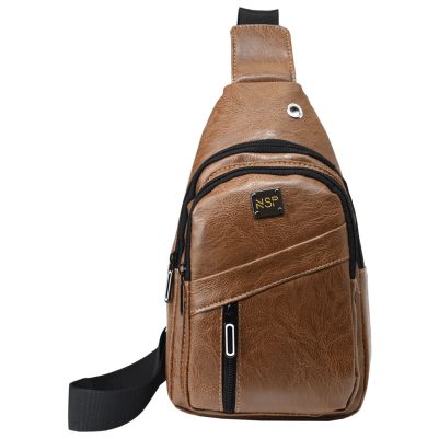 NSP N110 ALMOND ΤΣΑΝΤΑΚΙ CROSSBODY 8.5L ΔΕΡΜΑΤΙΝΟ CAMEL