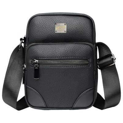 NSP N114 REBEL ΤΣΑΝΤΑΚΙ CROSSBODY 4.5L ΔΕΡΜΑΤΙΝΟ BLACK