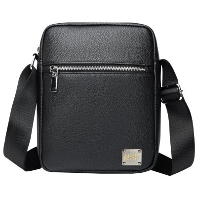 NSP N111 BUSINESS ΤΣΑΝΤΑΚΙ CROSSBODY 5L ΔΕΡΜΑΤΙΝΟ BLACK