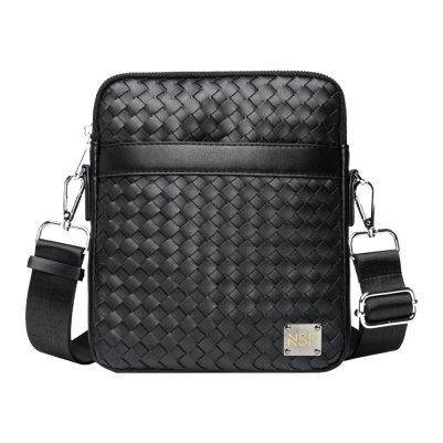 NSP N117 WAVE ΤΣΑΝΤΑΚΙ CROSSBODY ΔΕΡΜΑΤΙΝΟ 3.8L MEDIUM BLACK