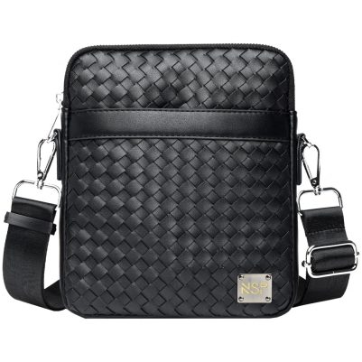 NSP N118 WAVE ΤΣΑΝΤΑΚΙ CROSSBODY 4.6L ΔΕΡΜΑΤΙΝΟ LARGE BLACK