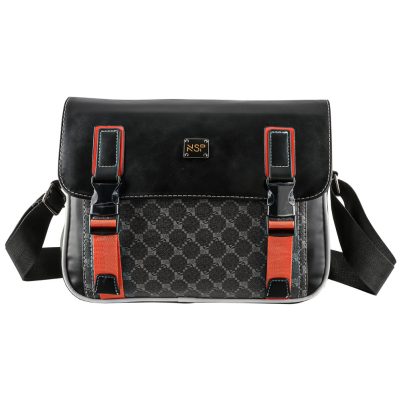 NSP N109 DUBAI ΤΣΑΝΤΑΚΙ CROSSBODY ΜΕ ΘΗΚΗ TABLET 11"/8L ΔΕΡΜΑΤΙΝΟ BLACK