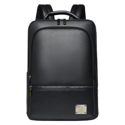 NSP N104 CITY ΤΣΑΝΤΑ ΠΛΑΤΗΣ/BACKPACK ΜΕ ΘΗΚΗ LAPTOP 16"/24L ΔΕΡΜΑΤΙΝΗ BLACK