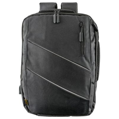 NSP N105 SMART TRAVEL ΤΣΑΝΤΑ ΠΛΑΤΗΣ/BACKPACK ΜΕ ΘΗΚΗ LAPTOP 16"/22L ΥΦΑΣΜΑΤΙΝΗ BLACK