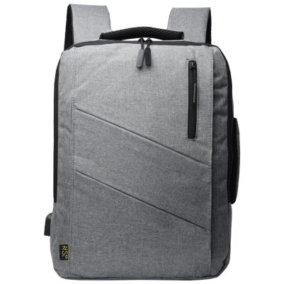 NSP N105 SMART TRAVEL ΤΣΑΝΤΑ ΠΛΑΤΗΣ/BACKPACK ΜΕ ΘΗΚΗ LAPTOP 16"/22L ΥΦΑΣΜΑΤΙΝΗ GREY