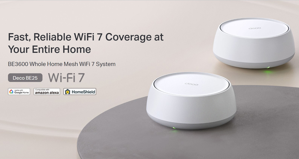 TP-LINK Home Mesh WiFi 7 System Deco BE25, 3600Mbps ΒΕ3600, V1.0 - Image 2